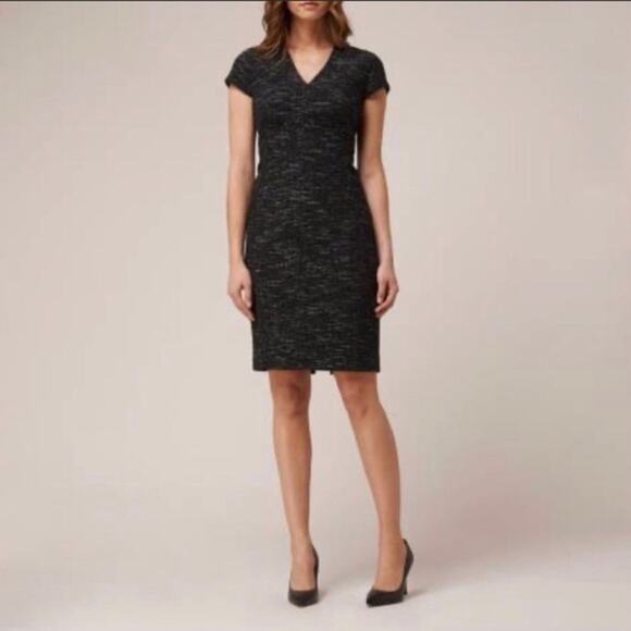 L.K. Bennett Dr Joyce Tweed Sheath Dress - Black/Cream - US 4 - Picture 5 of 12